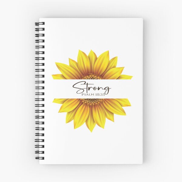 Item preview, Christian Sunflower design - I am Strong - Psalm 18:35 designed and sold by simplydesignart.