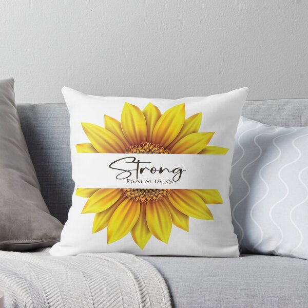 Item preview, Christian Sunflower design - I am Strong - Psalm 18:35 designed and sold by simplydesignart.