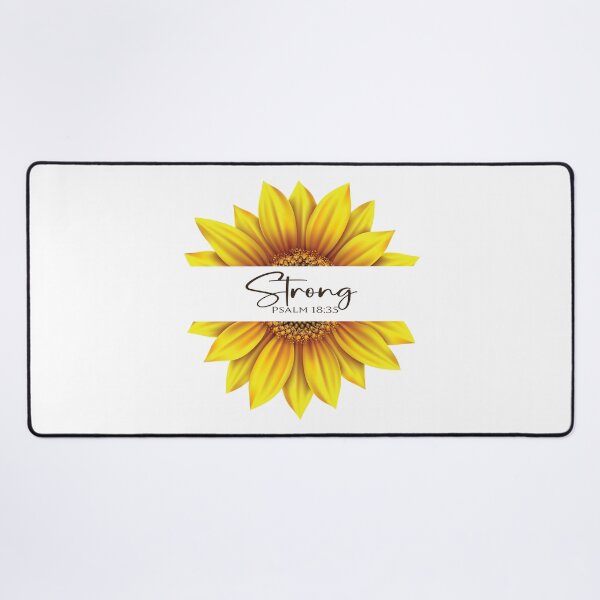 Item preview, Christian Sunflower design - I am Strong - Psalm 18:35 designed and sold by simplydesignart.