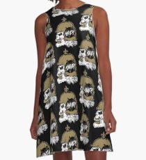 SAINTanic Who Dat Skull A-Line Dress