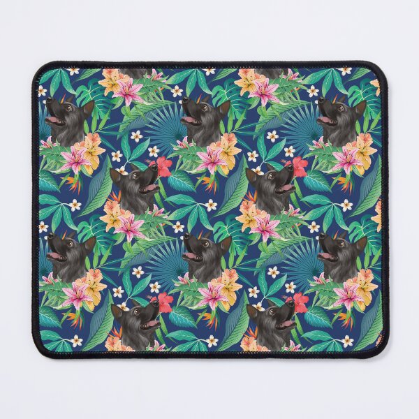 Item preview, Tropical Black German Shepherd Dog designed and sold by lulupetart.