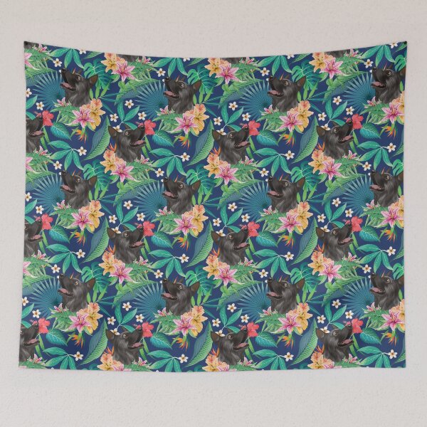 Artikelvorschau, Tropical Black German Shepherd Dog entworfen und verkauft von lulupetart.