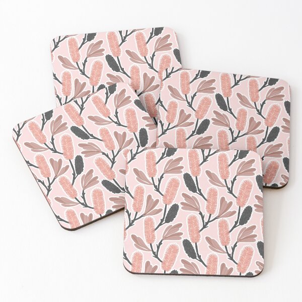 Item preview, Australian Coastal Banksia Pattern - Blush Palette designed and sold by CircusCreative.