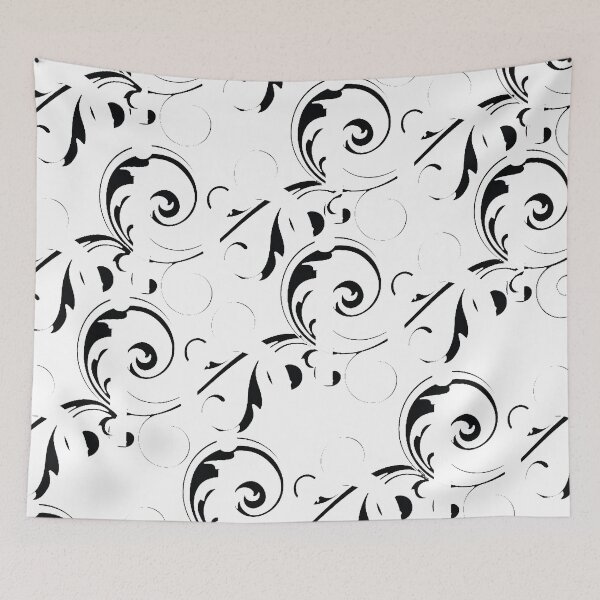 Item preview,  DELICATE BLACK & WHITE ANTIQUE STYLE SCROLL ART designed and sold by sharlesart.
