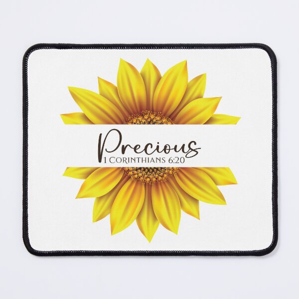 Item preview, Christian Sunflower design - I am Precious - 1 Corinthians 6:20 designed and sold by simplydesignart.