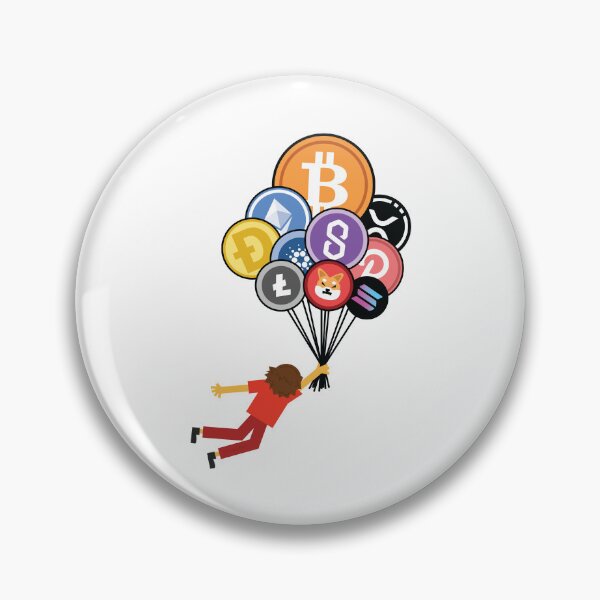 Item preview, Crypto Ballons Flying To The Moon CryptoCurrency Party Bitcoin XRP Dogecoin Litecoin Shib ETH designed and sold by doseofwin.
