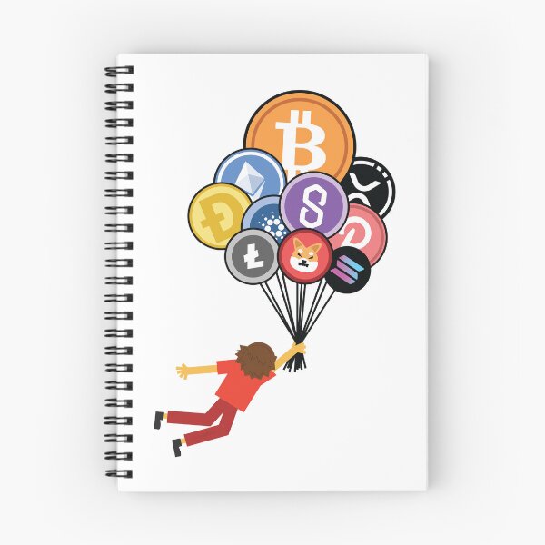 Item preview, Crypto Ballons Flying To The Moon CryptoCurrency Party Bitcoin XRP Dogecoin Litecoin Shib ETH designed and sold by doseofwin.