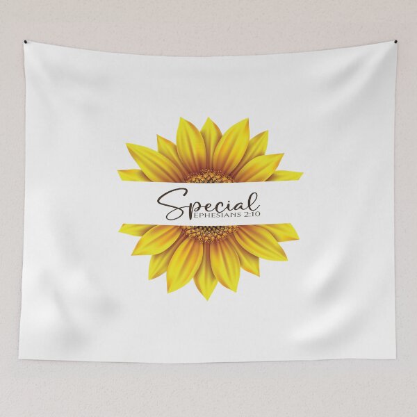 Item preview, Christian Sunflower design - I am Special - Ephesians 2:10 designed and sold by simplydesignart.