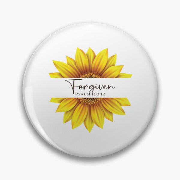 Item preview, Christian Sunflower design - I am Forgiven - Psalm 103:12 designed and sold by simplydesignart.