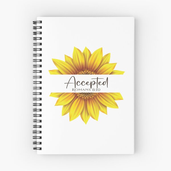 Item preview, Christian Sunflower design - I am Accepted - Romans 8:10 designed and sold by simplydesignart.