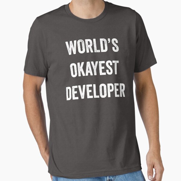 Item preview, World's Okayest Developer T-Shirt designed and sold by trndsttrz.