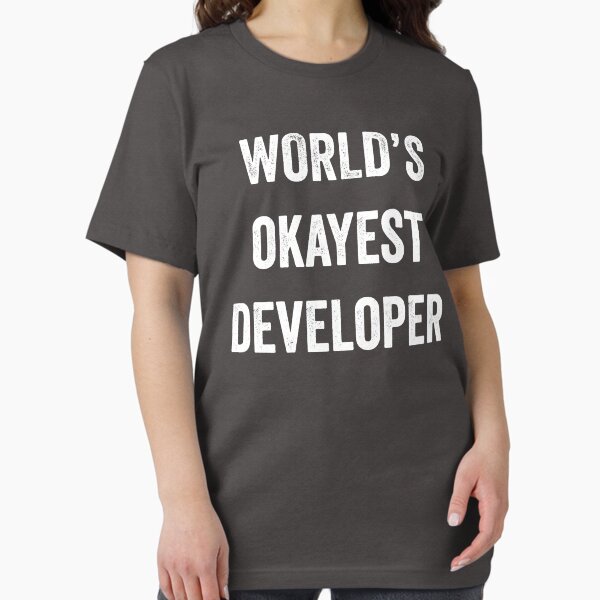 Item preview, World's Okayest Developer T-Shirt designed and sold by trndsttrz.