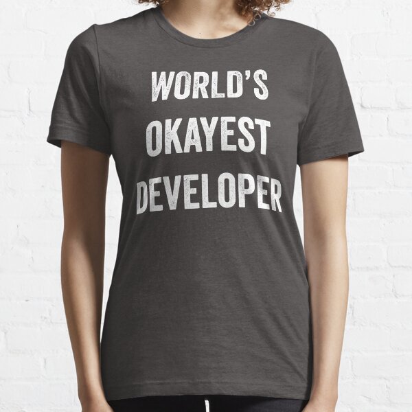 Item preview, World's Okayest Developer T-Shirt designed and sold by trndsttrz.