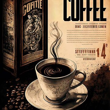 Coffee Shop Poster Vintage Retro Cafe Poster Print