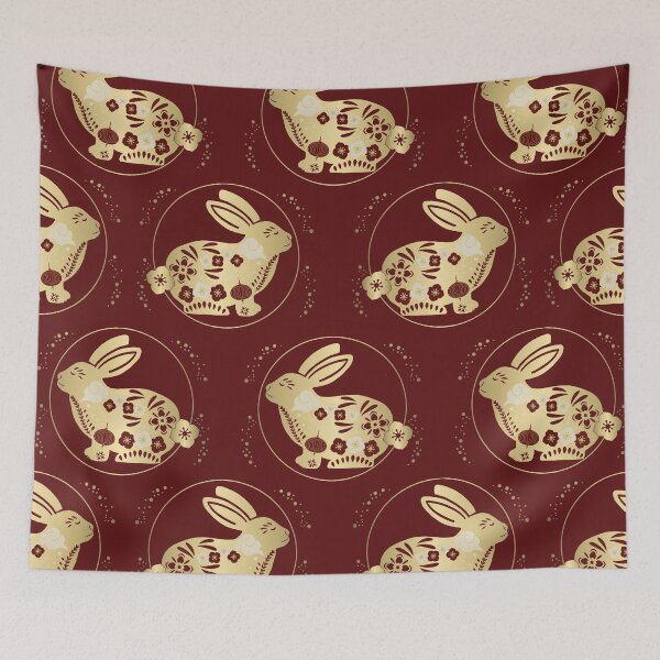 Item preview, Year of the Rabbit Pattern designed and sold by Old Urban Farmhouse Design Studio.