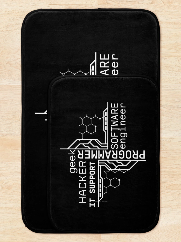 Thumbnail 5 of 6, Bath Mat, Programmer developer designed and sold by codepuns.