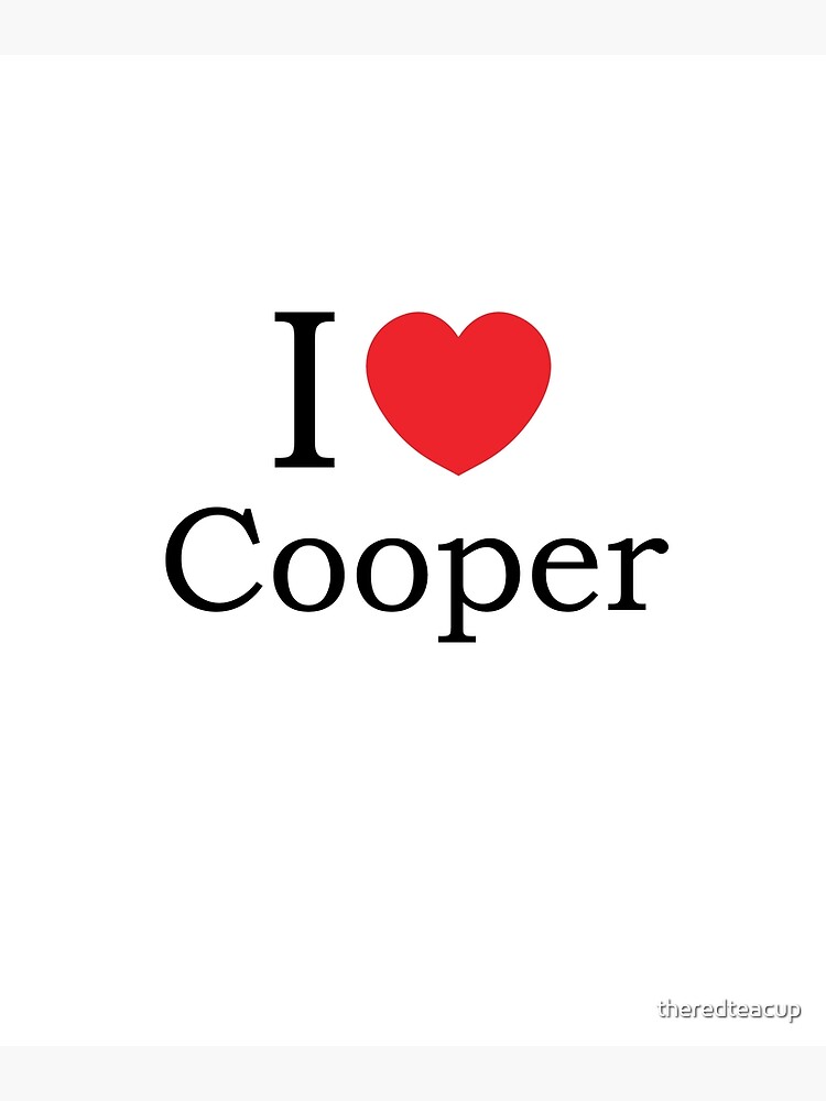 I Love Cooper - With Simple Love Heart | Poster