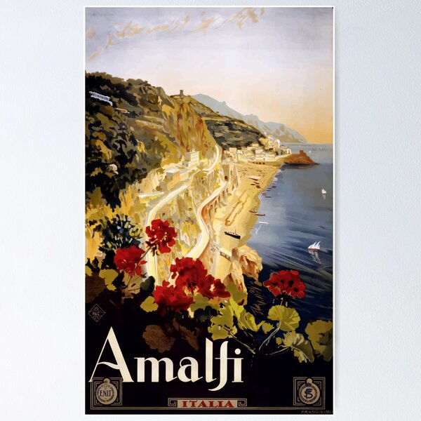 Item preview, Vintage Poster Amalfi designed and sold by Gestreift.