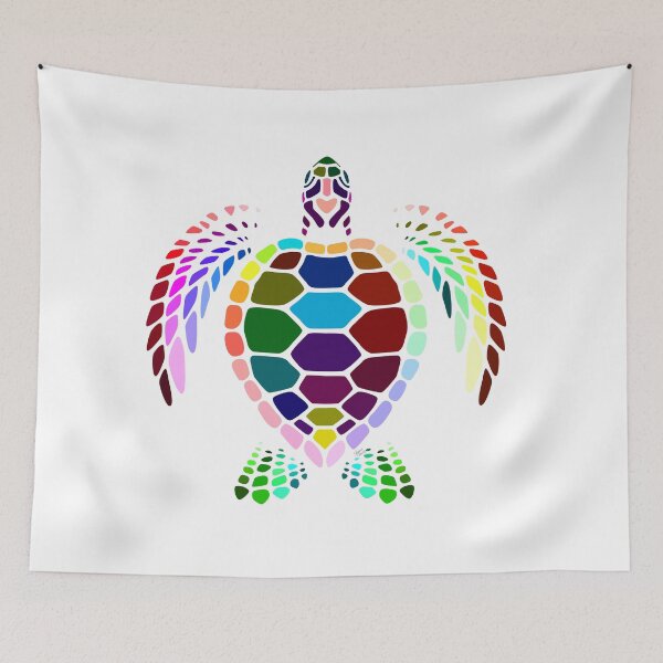Item preview, Colorful Abstract Turtle designed and sold by Old Urban Farmhouse Design Studio.