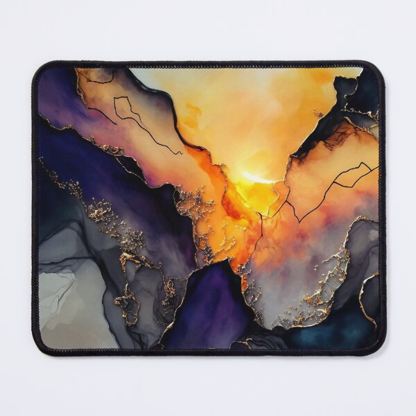 Item preview, Sunset Shine - Abstract Alcohol Ink Resin Art designed and sold by inkvestor.