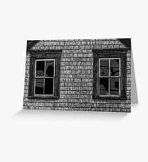 creepy windows Greeting Card