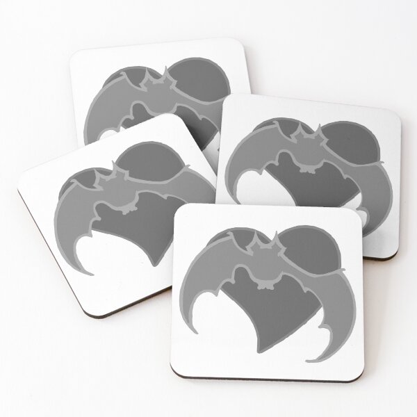 Item preview, hearts & bats in greys designed and sold by DigitalEurydice.