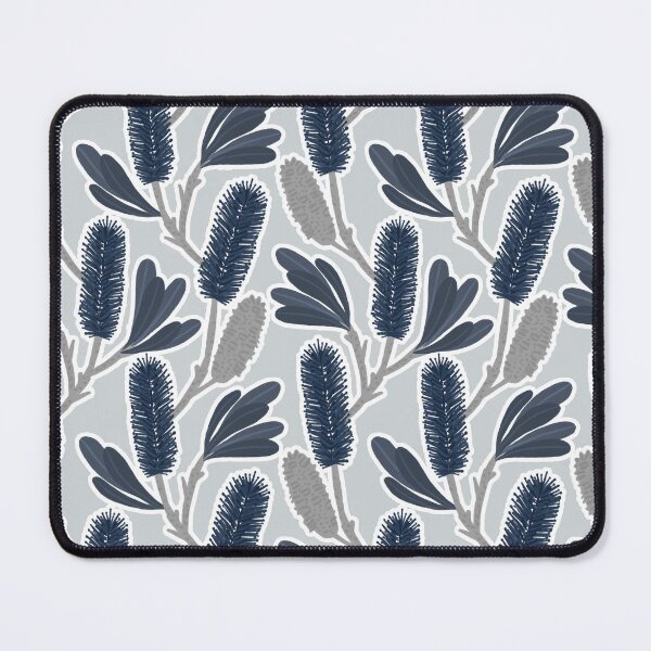 Item preview, Australian Coastal Banksia Pattern - Blue & Grey Palette designed and sold by CircusCreative.