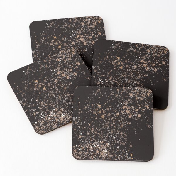 Item preview, Black and salmon splash texture designed and sold by flamendes.