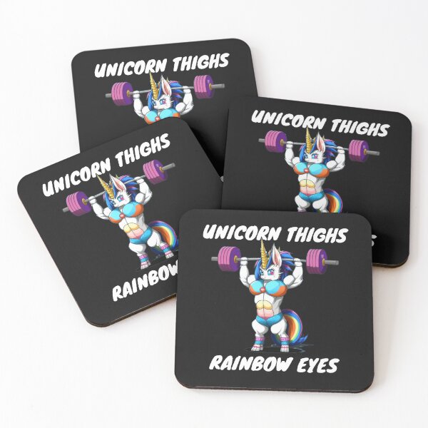 Item preview, Unicorn Thighs Rainbow Eyes Gym Muscle Workout Colorful Design designed and sold by barretp27.