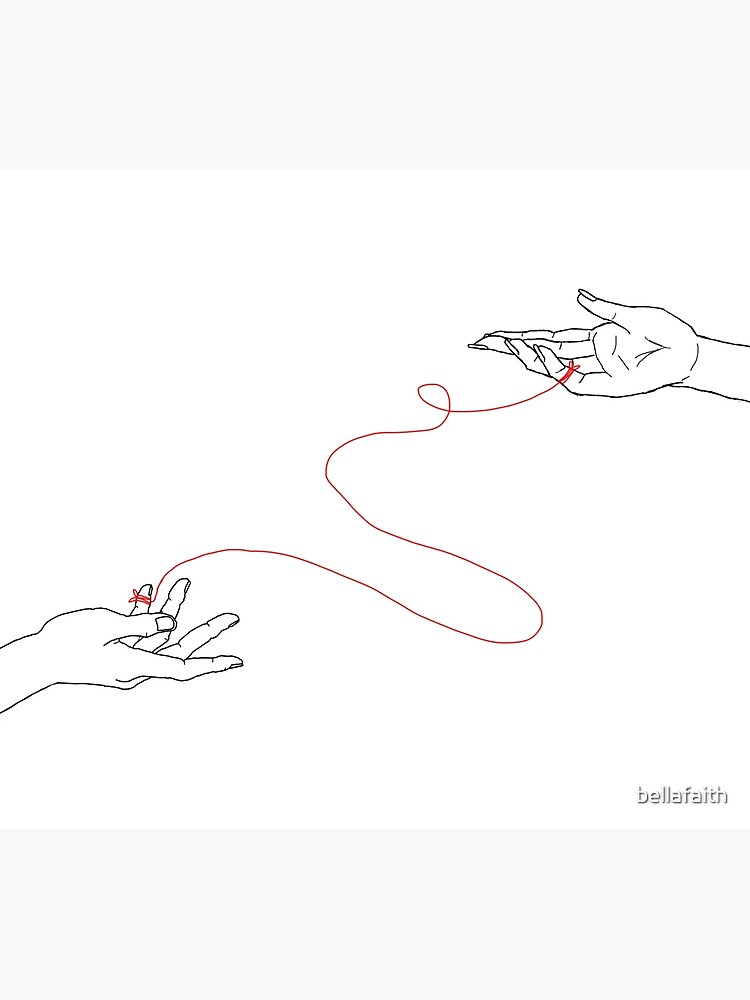 Invisible String Hands&quot; Art Print for Sale by bellafaith | Redbubble