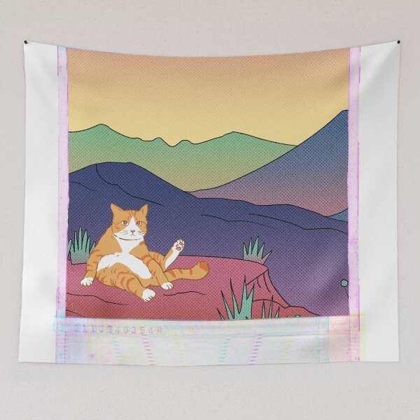 Item preview, Cat Watching Sunset Who Got Distracted by Self Care designed and sold by KoalaAndTheBird.