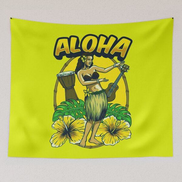 Item preview, cute hawaiian girl dancing hula designed and sold by Pukon87 shop.