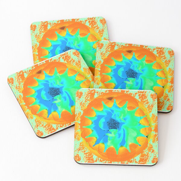 Item preview, Abstract Rose with Orange-Lime lace trim by Iritof designed and sold by iritof.