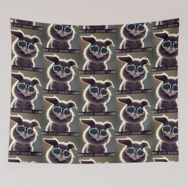 Item preview, Cool bunny rocking shades designed and sold by DopeDesign111.