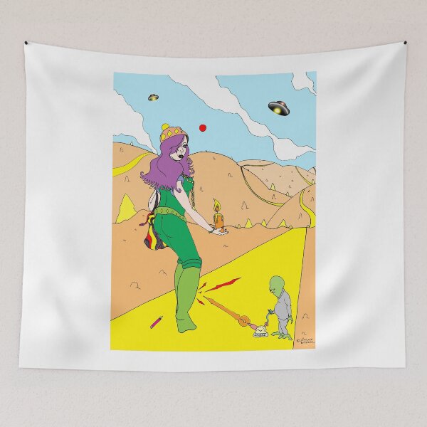 Item preview, Desert Saucers  [Pen Drawn Fantasy Female Illustration] designed and sold by Grant Wilson.