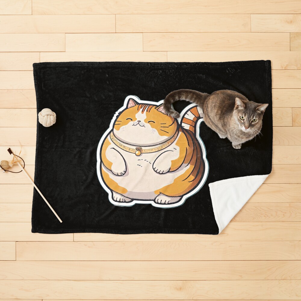 Funny Cute Fat Cat Obese Animals Cartoon Anime Style Sticker for Sale by  AnimalArtPhotos  Redbubble