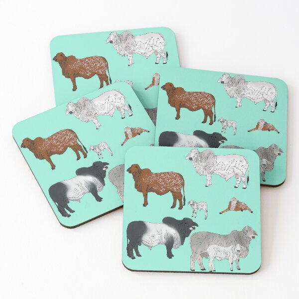 Item preview, Brahman Cattle Seafoam designed and sold by Ashley Gagnon.