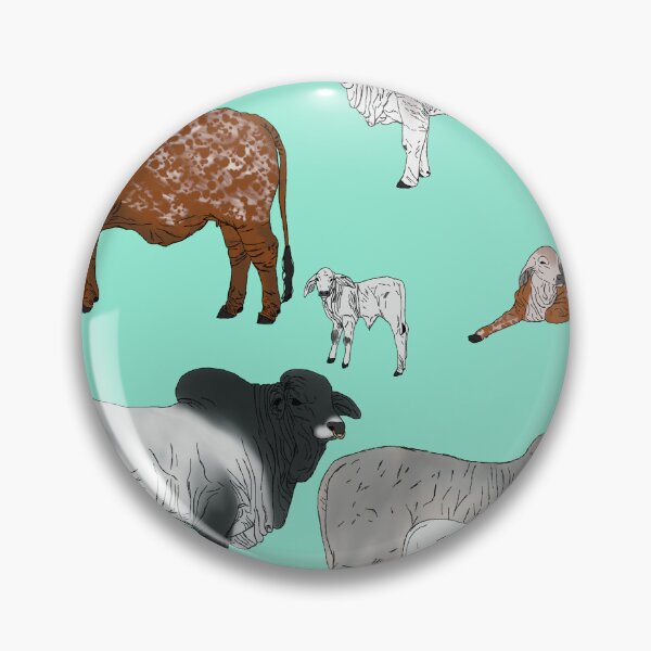 Item preview, Brahman Cattle Seafoam designed and sold by Ashley Gagnon.