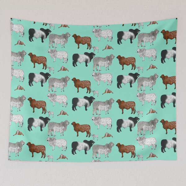 Item preview, Brahman Cattle Seafoam designed and sold by Ashley Gagnon.