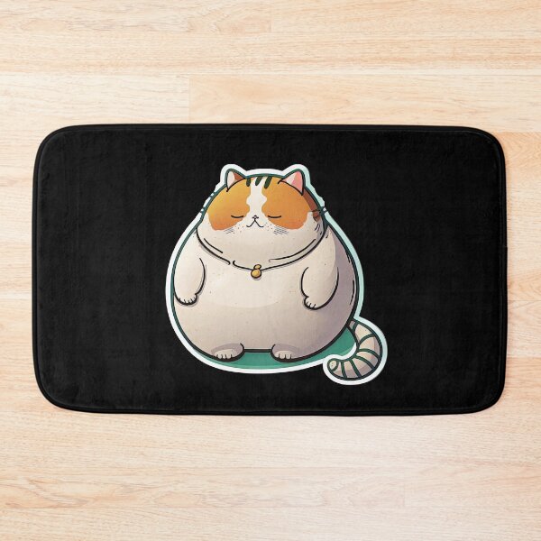 Item preview, Cute Fat Cat Funny Obese Animals Cartoon Anime Style designed and sold by AnimalArtPhotos.