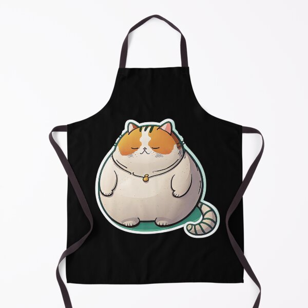 Item preview, Cute Fat Cat Funny Obese Animals Cartoon Anime Style designed and sold by AnimalArtPhotos.