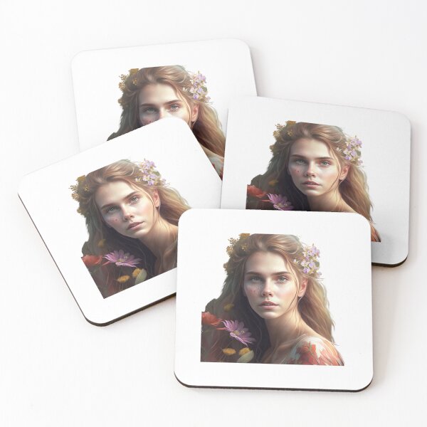 Item preview, Floral Beauty: Girl with a Flower designed and sold by PIKOME.