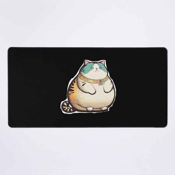 Vista previa del artículo con la obra «Divertido lindo gato gordo animales obesos dibujos animados estilo anime», diseñado y vendido por AnimalArtPhotos.