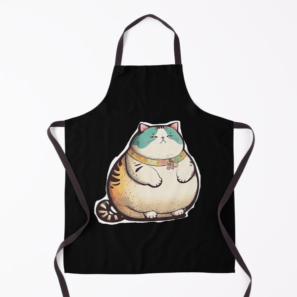 Item preview, Funny Cute Fat Cat Obese Animals Cartoon Anime Style designed and sold by AnimalArtPhotos.