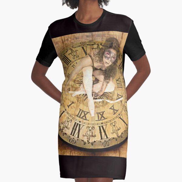 "Carnival of Time" Graphic T-Shirt Dress