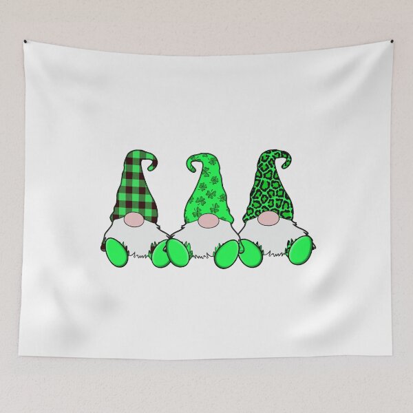 Item preview, 3 Cute Irish Gnome Leprechauns Green Shamrocks  designed and sold by funnytshirtemp.