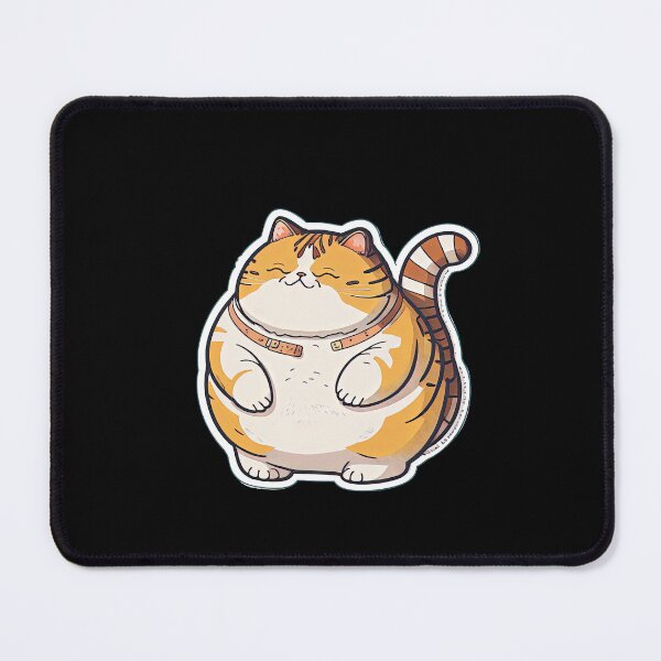 Item preview, Fatest Cat Obese Animals Cartoon Anime Style designed and sold by AnimalArtPhotos.