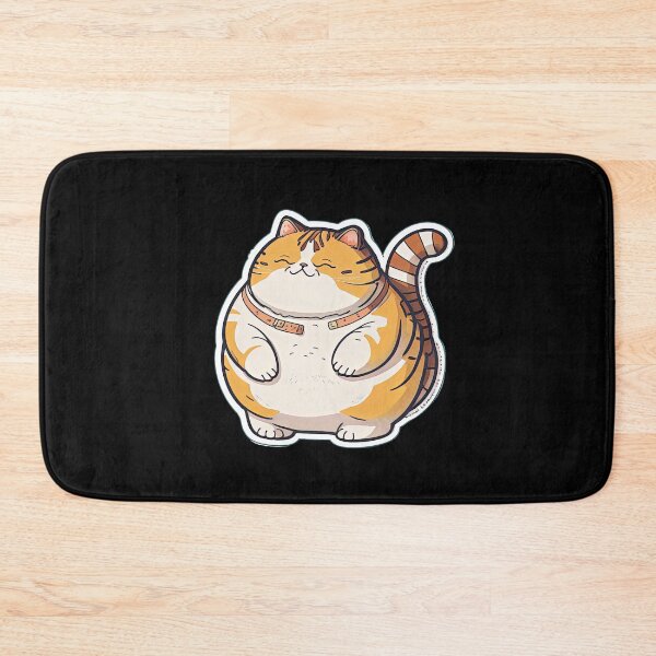 Item preview, Fatest Cat Obese Animals Cartoon Anime Style designed and sold by AnimalArtPhotos.