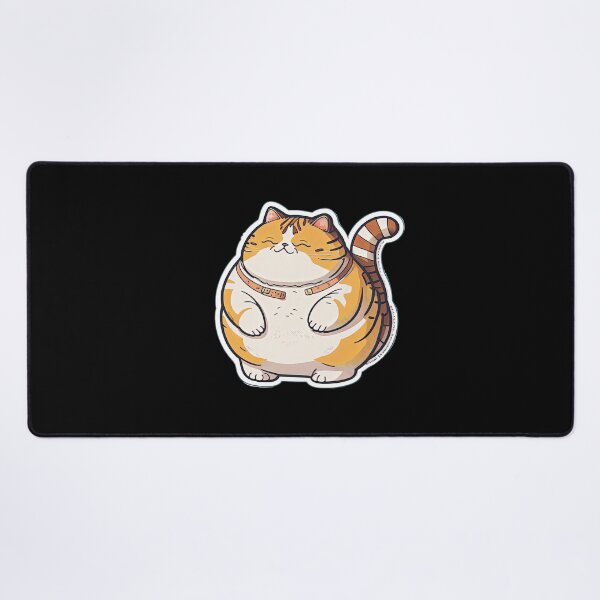 Vista previa del artículo con la obra «Dibujos animados de animales obesos con gatos más gordos en estilo anime», diseñado y vendido por AnimalArtPhotos.