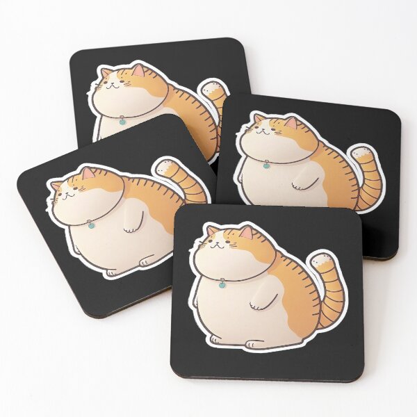 Item preview, Fat Cat Funny Cartoon Anime Style Animals designed and sold by AnimalArtPhotos.